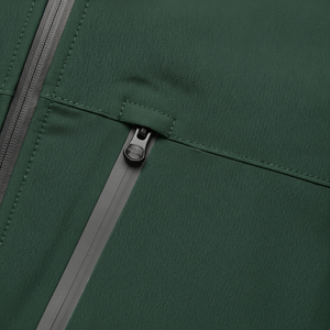 Veste softshell imperméable à capuche verte pour homme avec fermeture éclair, vêtements d'hiver décontractés - Product Image 6