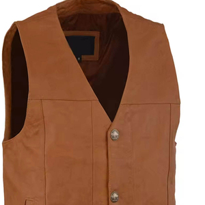 Chaleco de Cuero para Hombre, Diseño Personalizado, Resistente, de Invierno, de la Mejor Calidad, Chaleco de Cuero PU 2026, Cuello en V, Modelo Único, Gran Venta - Product Image 5