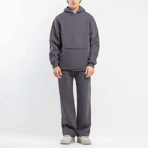 Conjunto de Sudadera y Pantalones Anchos Estampados con Lavado Ácido Estilo Urbano 2026, Chándal Holgado de Forro Polar Suave y Cómodo para Invierno - Product Image 1