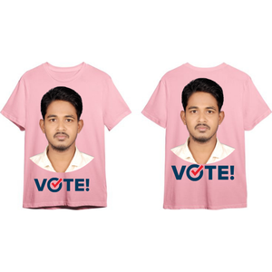 Camiseta Unisex de Manga Corta con Cuello Redondo, Talla Grande, Verde, de Secado Rápido y Transpirable, con Estampado de Foto y Patrón de Campaña Electoral, Informal - Product Image 3