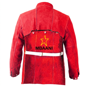 Veste de travail de sécurité à manches longues verte MBAANI, résistante à la chaleur, boutonnée sur le devant, veste de protection industrielle - Product Image 4