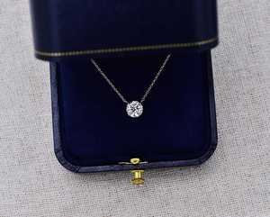 สร้อยคอเพชรทรงกลมเจียระไนแบบบริลเลียนท์ 14K ทองคำขาว พร้อมใบรับรอง IGI เพชร CVD ที่เพาะเลี้ยงในห้องปฏิบัติการ ระดับความสะอาด VS1 สี F เครื่องประดับหรูหราสำหรับขาย - Product Image 5