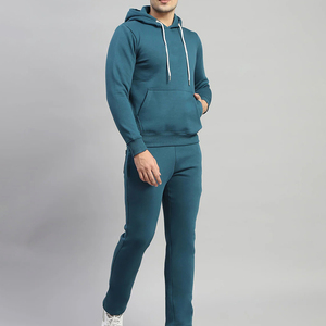 Ensemble de survêtement respirant en molleton de coton de haute qualité pour homme, design de marque, avec sweat à capuche et pantalon évasé, vente en gros - Product Image 3
