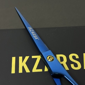 Round Handle Non <b>Slip</b> Grip Stainless Steel Barber Scissors Adjustable Screw Ultra Sharp Cutting Scissors for Hair Salon Supplies - Product Image 4