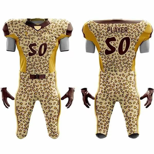 Ensemble de maillot et pantalon de football américain personnalisé de qualité supérieure, impression numérique, respirant, uniforme d'entraînement sportif pour équipe, grande taille, manches courtes - Product Image 3
