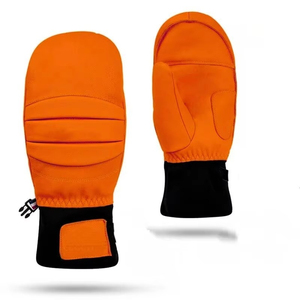 Orange Winter Ski <b>Mittens</b> Thermal Cotton Spandex Wrist Length Casual Quick Dry Outdoor <b>Gloves</b> for Cold Weather - Product Image 4