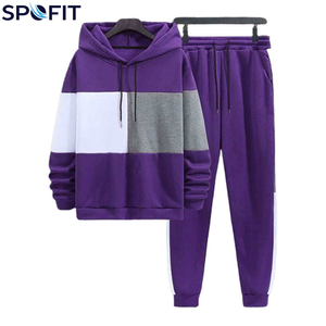 Conjunto Deportivo de Invierno para Hombre, Dos Piezas, Logotipo Personalizado, Algodón de Alta Calidad, Transpirable, Informal, con Capucha, para Correr, Tallas Grandes, Último Estilo - Product Image 1