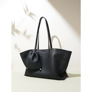 Sac à main en cuir véritable pour femmes, style coréen, matériau PU de haute qualité avec un petit portefeuille suspendu, sac à bandoulière - Product Image 3