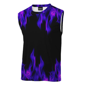 Unisex Sleeveless Gym <b>Tank</b> <b>Top</b> Custom Logo Breathable Workout Casual Wear with Unique Print Pattern - Product Image 1