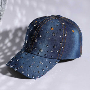 New Design Custom 6 Panel <b>Dad</b> <b>Hats</b> 3D Embroidery Logo Hip Hop Baseball Caps Sports Common Fabric Letter Pattern RHINESTONE - Product Image 4