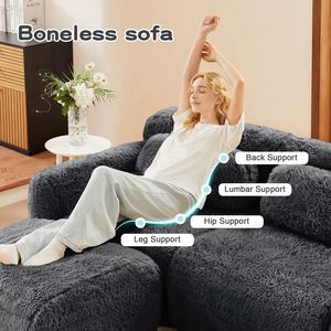 Divano Chaise Longue Componibile per Soggiorno con Design Antiscivolo a U, Base in Spugna ad Alta Densità 32D, Compressione Totale e Sistema Vacuum Pac - Product Image 6