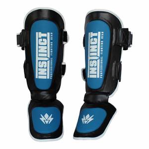 Nuevo Diseño de Espinilleras de Cuero Sintético Personalizadas para Kickboxing y Muay Thai, Protector Deportivo Transpirable - Product Image 1