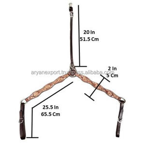 Nuevo cuello de pecho occidental de cuero genuino mecanizado a mano, tachuela de caballo tallada a mano Floral para eventos de Trail Riding Rodeo Ranch & Barrel - Product Image 5