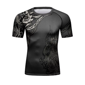 Camiseta de Compresión Deportiva Personalizada para BJJ, Conjunto de Rash Guard Unisex de Manga Larga UPF50+ en Spandex/Poliéster con Fusión sin Costuras - Product Image 3