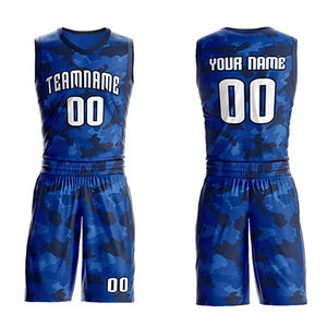Wholesale <b>Camo</b> Colors Basketball Uniform Jersey and <b>Shorts</b> Youth <b>Men</b> Kids' Clothing - Product Image 1