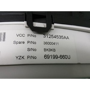แผงหน้าปัด / มาตรวัดความเร็ว S80 II ปี 2006-2009 มือสอง ของแท้ รหัส 31254535AA - Product Image 6
