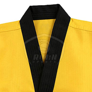 Nouvelle conception, ensembles d'uniformes de Taekwondo pour adultes les plus vendus, logo personnalisé sur le devant, durables, légers, faible MOQ, prix de gros - Product Image 5