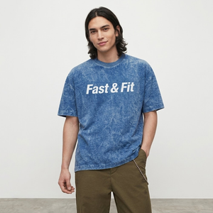 T-shirt décontracté personnalisé à manches courtes et coupe oversize pour homme, 100 % coton, imprimé, fabriqué au Pakistan, collection 2025 - Product Image 5