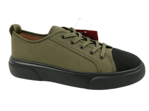 Chaussures Derby pour hommes Dlords en toile olive, à lacets, respirantes, avec doublure synthétique, semelle intermédiaire en PU, semelle extérieure en caoutchouc antidérapante, pour le bureau et la vie quotidienne - Product Image 1