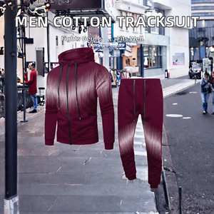 Unisex Burgundy Hooded <b>Eco</b>-Friendly 100% Cotton Streetwear Tracksuit Set Drawstring <b>Dot</b> Print Casual Sweatshirt Pants Regular - Product Image 4