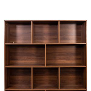 Libreria Moderna a Cubi da 180 cm con 4 Ripiani Aperti, 10 Cubi e 3 Ante - Scaffale Alto per Organizzazione e Archiviazione - Product Image 5