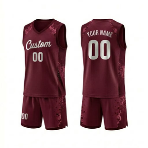 Conjunto de Uniforme de Baloncesto Reversible y Transpirable para Hombre, 100% Poliéster, Impresión por Sublimación Personalizada, Tallas Grandes - Product Image 2