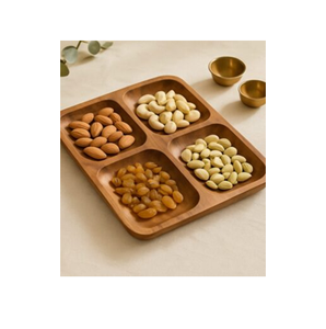 Plateau de service rond décoratif fait main moderne et multifonctionnel pour fruits secs par UF INTERNATIONAL Crafts - Product Image 2