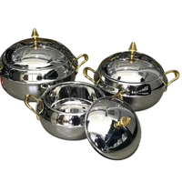 Plat de service moderne en acier inoxydable, fait main en Inde, écologique, pour aliments chauds, ustensiles de cuisine décoratifs