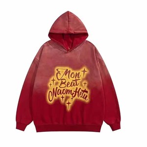 Sudadera con Capucha Personalizada al por Mayor con Letras en Degradado, Sudadera Unisex de Forro Polar Verde Oliva, Fabricante OEM ODM - Product Image 6