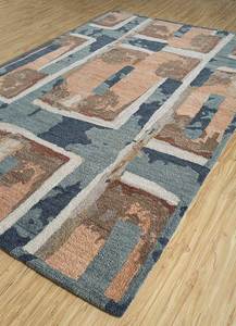 Alfombra Moderna de Lana Tufted a Mano de Pelo Corto Jaipur Rugs TNR-1552(MD) con Diseño Abstracto en Tono Cobre Rosado, Rectangular, para Uso Doméstico - Product Image 3