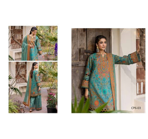 Ssumaira Presenta Charizma Print, Colección de Verano de 3 Piezas, Vestidos de Marca Pakistaní e India al por Mayor - Product Image 3