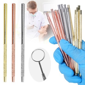 6 Espejos Dentales Ergonómicos Manuales con Mango de Acero Inoxidable Antideslizante, Desmontables, Universales, para Dentistas y Laboratorios - Product Image 1