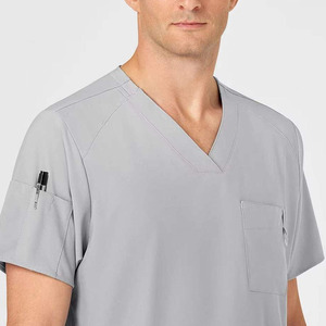 New Arrival Men's Solid Color Hospital Scrub Suits Lightweight Hospital Uniforms with Low MOQ for Healthcare Workers - Product Image 6