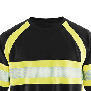 Vêtements de travail d'été respirants à manches courtes réfléchissants haute visibilité en polyester/coton de qualité supérieure pour usine Clush Industries - Product Image 3