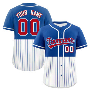 Nouvelle arrivée, maillot de baseball à boutons personnalisé avec nom brodé, séchage rapide, 100% polyester respirant, vêtements de sport pour les joueurs - Product Image 1