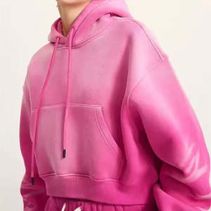 Sudadera con Capucha de Cachemira al por Mayor, Suéter de Invierno Tejido para Mujer, Sudadera con Capucha de Lana Merino con Cordón Ajustable - Product Image 2