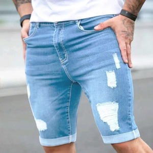 Pantalones Cortos Bermuda de Hombre de Algodón 100% Lavado a Medida de Alta Calidad, Estilo Urbano, Efecto Desgastado, de Secado Rápido para Verano - Product Image 2
