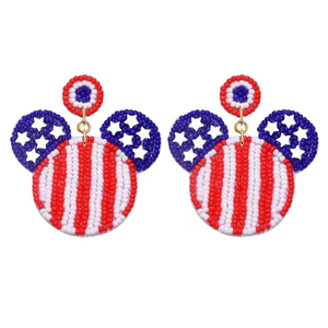 Pendientes Colgantes Étnicos de Lujo Boho Hechos a Mano con Cuentas de Semillas Triangulares Bordadas para Mujer, Color Personalizable - Product Image 1