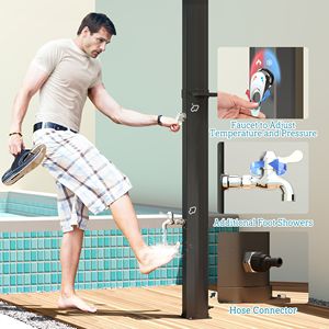 Douche solaire extérieure de 2,1 m de long, capacité de 34,5 L, idéale pour la cour, le bord de piscine, la plage ou le spa - Product Image 6