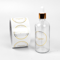 Etiqueta Adhesiva Personalizada con Logotipo para Botellas de Velas, Impresión de Etiquetas Resistentes al Agua, Rollo de Papel Dorado de Lujo, Etiqueta Adhesiva Cosmética