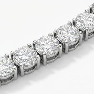 สร้อยคอเทนนิสเพชรทรงกลมเพาะเลี้ยงในห้องปฏิบัติการ 18 นิ้ว ทองคำขาว 14K เครื่องประดับทันสมัยสำหรับทุกเพศ สร้อยคอเทนนิสเพชร D VVS เพาะเลี้ยงในห้องปฏิบัติการ - Product Image 5