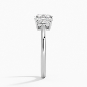 Anillo BOJ 075 con Corte Ovalado, Plata 925, Halo de Diamantes, Anillo Solitario con Piedra de 2ct, Color D, VVS1, Moissanita, Certificado GRA, Precio Bajo - Product Image 3