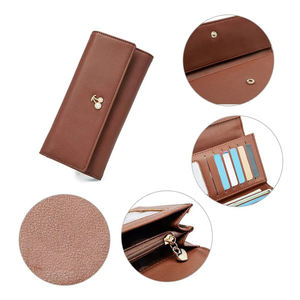 Portefeuille homme en cuir véritable, fin, avec fermeture éclair, porte-cartes, style vintage, logo personnalisé, vente en gros - Product Image 5