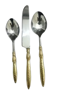 Ensemble de couverts en acier inoxydable pour hôtel, design moderne, écologique, cuillère, fourchette, couteau pour la maison et les fêtes - Product Image 3