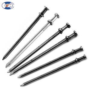 Chiodi in Acciaio a Doppia Testa HF, Personalizzabili da 6D a 16D, Zincati e Lucidati per Legno e Calcestruzzo, OEM e Imballaggio in Cartone - Product Image 1