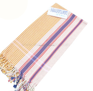 Toallas de playa de Kenia de rayas múltiples para adultos Kikoy Met Logo Kenyan Cómodas y fáciles de Sarong Kikoy Fabricante Kenyan Kikoy Toallas - Product Image 4