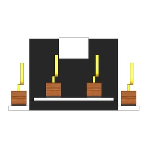 Expositor de Ropa Clásico Tipo Escalera para Mostrador, Fácil de Montar, para 4 Muestras - Product Image 2