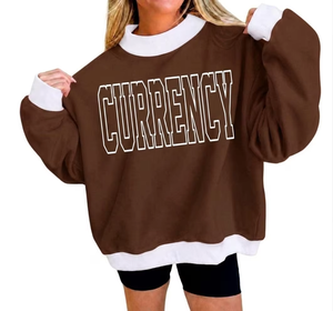 <b>Women</b> Oversized Mockneck <b>Fleece</b> <b>Top</b> Angled Seams Curved Bottom Line Regular Sleeves Solid Pattern Front Logo Fashion Garment - Product Image 1