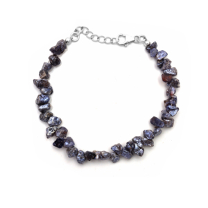 Natural Iolite <b>Crystal</b> Beads Classic <b>Bracelet</b> 925 Sterling Silver Smooth Finish Handmade Women Fashion Jewelry - Product Image 1
