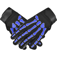 Guantes Acolchados de Fútbol Americano con Diseño de Esqueleto, Protección Cómoda para las Manos, Guantes Acolchados de Fútbol Americano Personalizados con Diseño de Esqueleto para Hombre